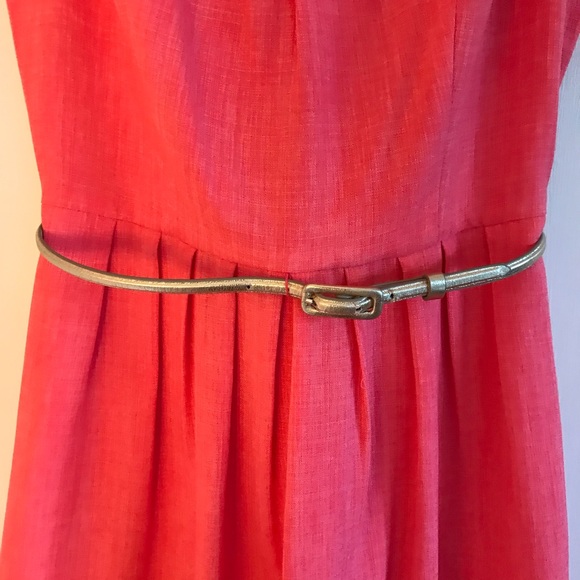 Ellen Tracy sleeveless pleated linen dress - Picture 5 of 9